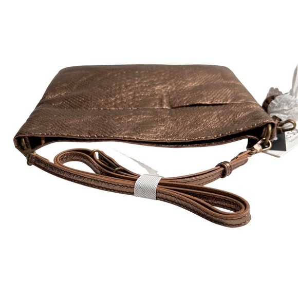NWT The Sak Leather Snake Skin Look "Tomboy" Copper Crossbody Bag - Picture 8 of 16